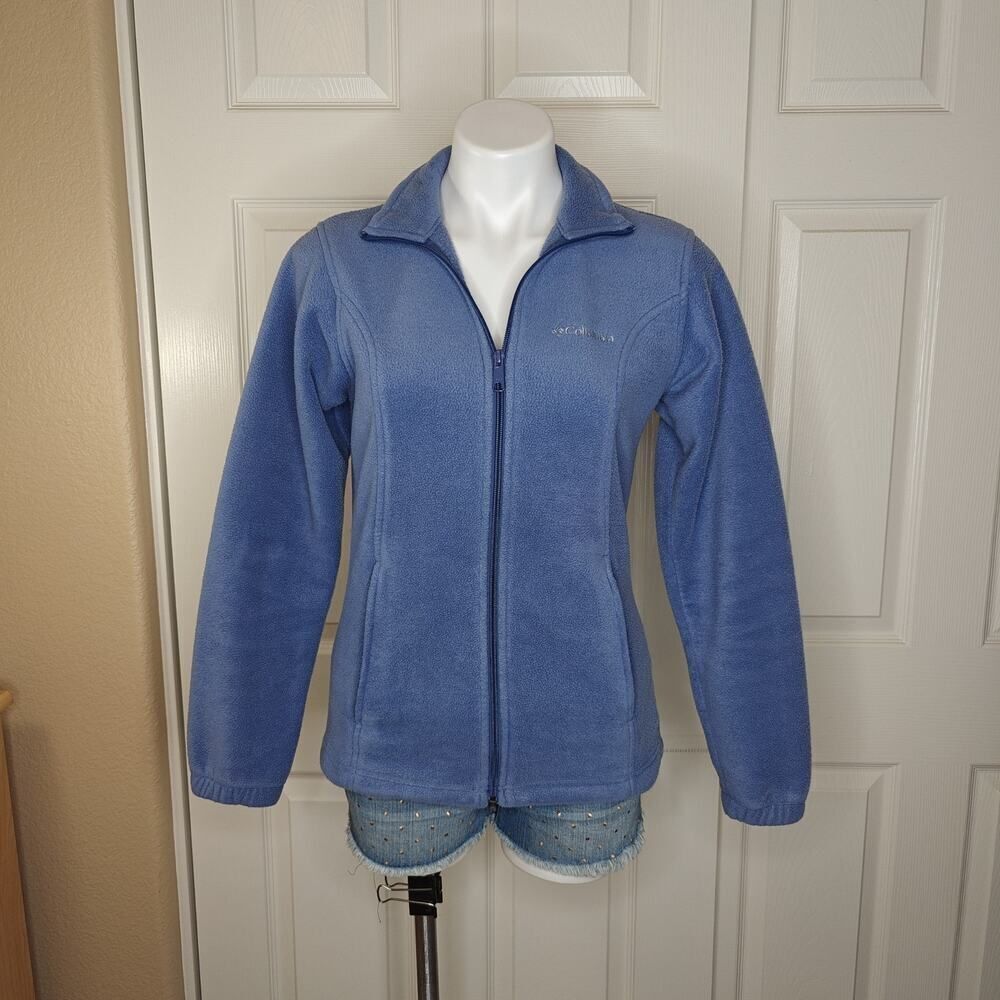 Columbia Benton periwinkle fleece zip jacket sz S